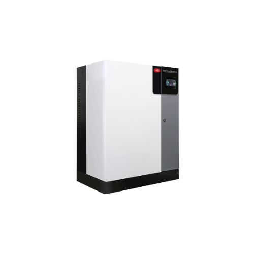 Carel humiSteam industrial steam humidifier cabinet with control touchscreen and lockable access panel