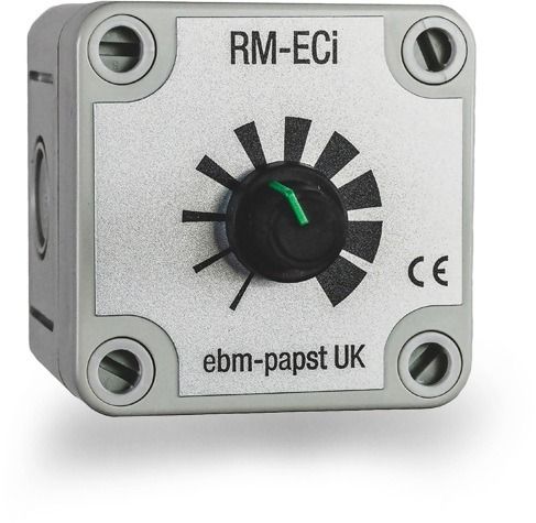ebm-papst RM-ECi EC fan speed controller with manual rotary dial, 0-10V infinitely variable control