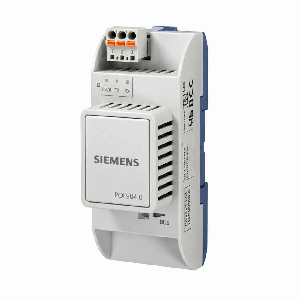 Siemens POL904.0 Climatix BACnet MS/TP communication module with PWR TX RX status LEDs