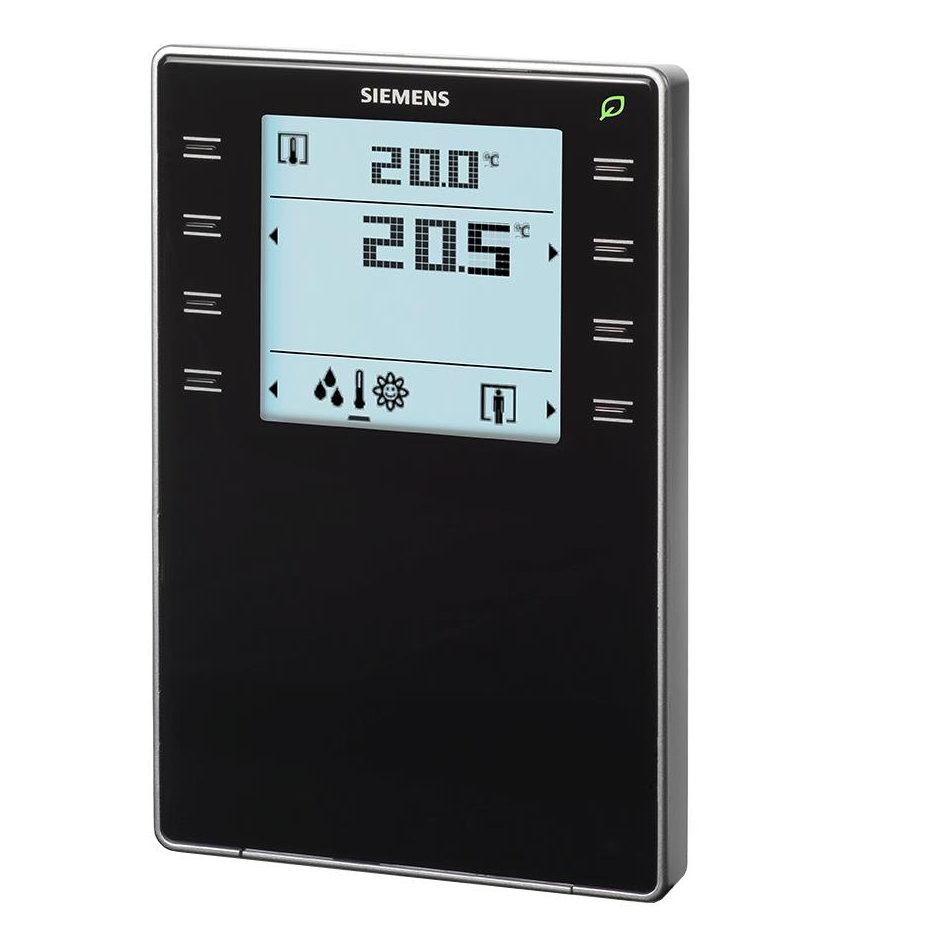 Siemens QMX3.P34-1BSC KNX room operator unit black with backlit display and touchkeys