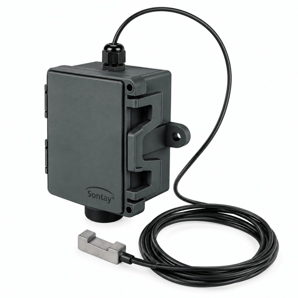 Sontay TT-C-A clamp-on pipe temperature sensor with enclosure and cable