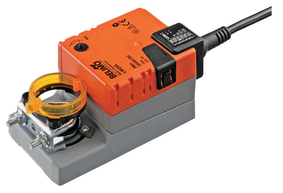 Damper actuator for operating air control dampers in ventilation and air-conditioning systems for building services installations
