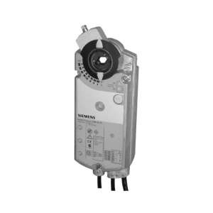 GBB166.1E - Siemens rotary damper actuator AC 24V, DC 010V, 25 N/m with 2 auxillary switches and DC 010V feedback, 150s.