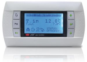 PGD1000FX0 - Carel pCO Graphic Display, pGD1 Display, 132x64 pixels, white backlit, panel mounting with Buzzer