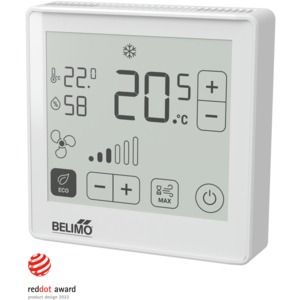 P-22RTH-1U00D-2 - Belimo,  Room Operating Unit Humidity / Temperature active, NFC, Modbus, BACnet, ePaper touch display, PC, white, RAL 9003