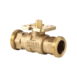 VAG60.25-22 - Siemens 25mm 2-Port externally threaded G 11/2B on/off ball valve. Dezincification resistant hot-pressed brass body with chromium-plated dezincification resistant hot-pressed brass ball, Kvs=22