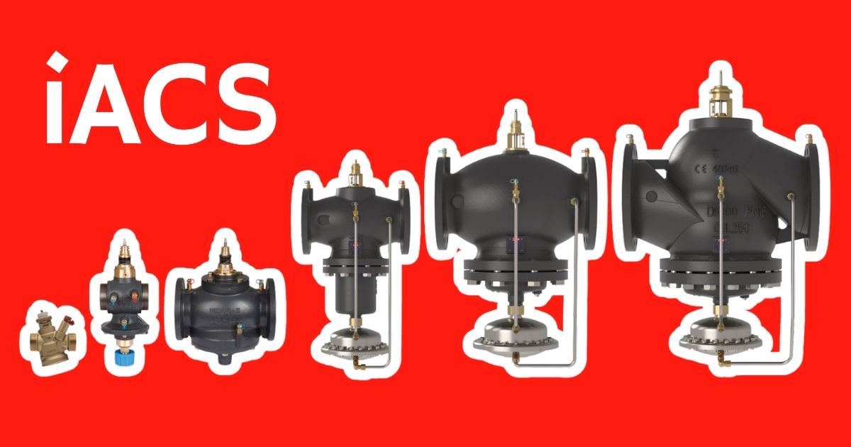 Range of HVAC control valves in different sizes used in variable flow systems, illustrating components relevant to commissioning procedures for iACS engineers.
